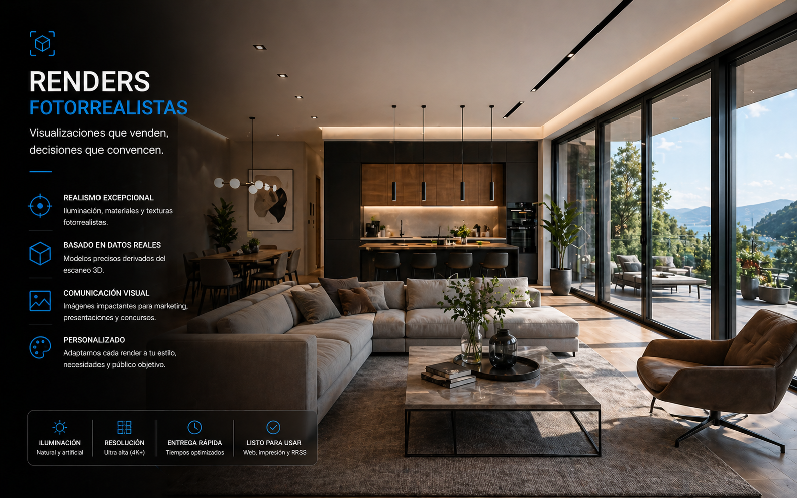 Render fotorrealista interior